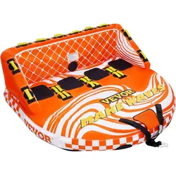 VEVOR Fun Tube Set zum Bootfahren, Aufblasbare Schleppboote für 1–4 Personen, 300 kg Wassersport-Schleppschlauch zum Ziehen von Booten – mit Haltegriffen, Schlepppunkten und Sicherheitsventil