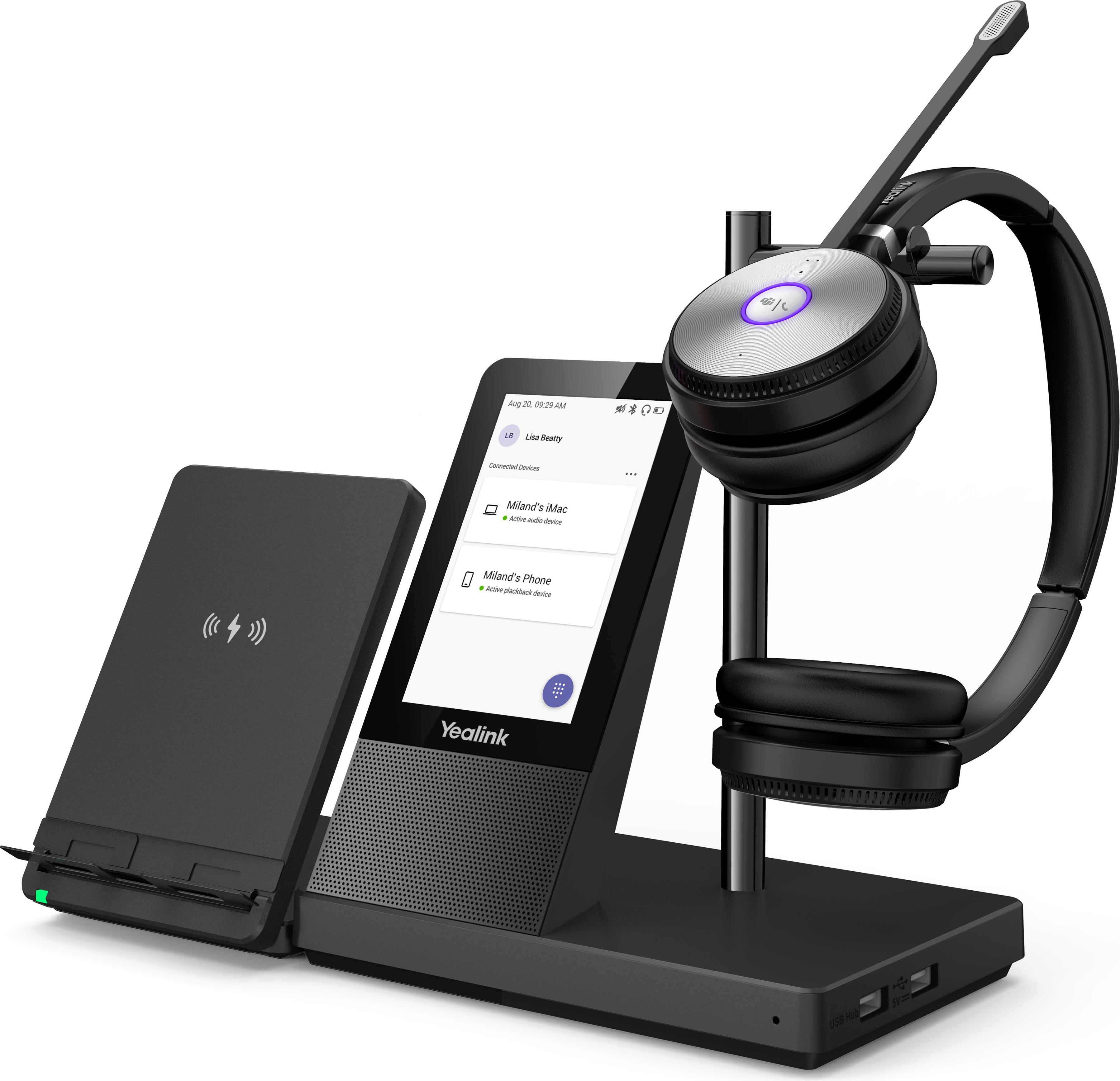 Yealink WH66 Dual UC, Kabellos, Büro/Callcenter, 20 - 20000 Hz, 127 g, Kopfhörer, Schwarz