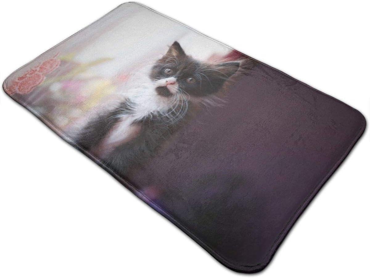 Zwarte voordeurmat met antislip achterkant, 40 x 60 cm