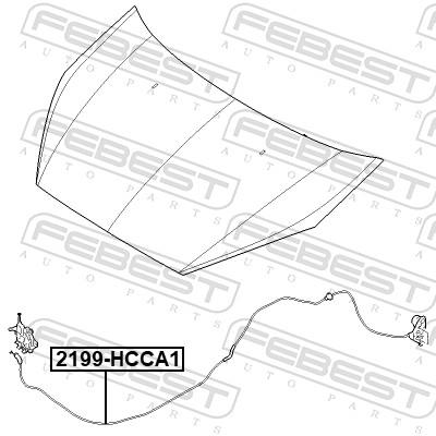 FEBEST Motorhaubenzug 2199-HCCA1 für Ford