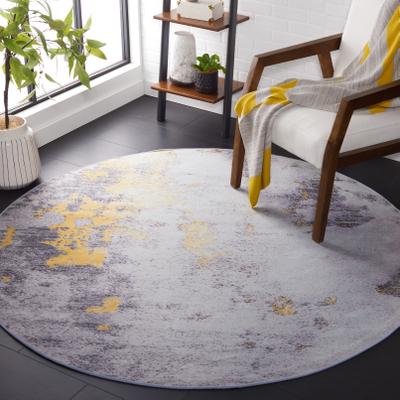 SAFAVIEH Tacoma Machine Washable Slip Resistant Dyrfinna Modern Abstract Rug
