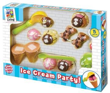 Small World Toys Ice Cream Party 15-Piece Playset - Multi