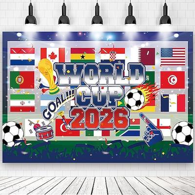 Sport-Hintergrundbanner, Fußball-WM-Spiel 2026, Partydekoration, Eventdekoration, Fanbanner, Stadiondekoration