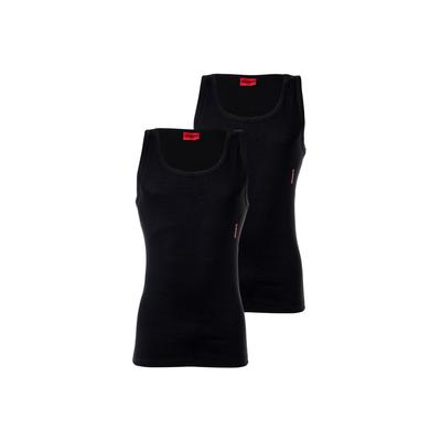 Unterhemd HUGO "Unterhemd 2er Pack", Herren, Gr. XXL, N-Gr, schwarz, Obermaterial: 93% Baumwolle CO. 7% Elasthan EL., Unterhemden Unterhemd