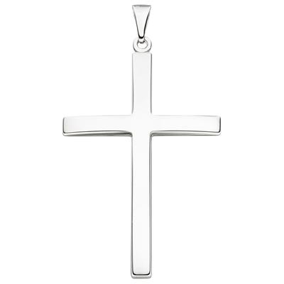 Kreuzanhänger JOBO "Anhänger Kreuz", silber (silber 925), Schmuckanhänger, Damen, Silber 925 (Sterlingsilber), 925 Silber
