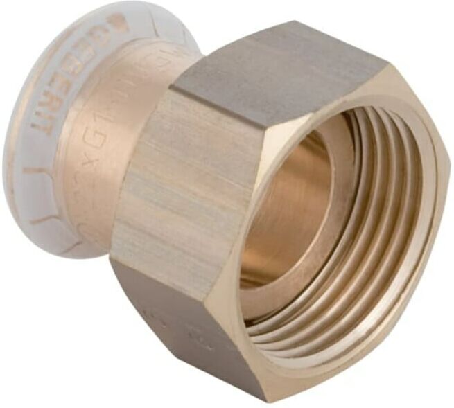Geberit raccord Mapress d 18 mm x G 1, Cu, plat, avec raccord, laiton rouge (65040)