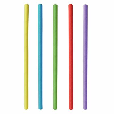 VEPATIM 100 Papiertrinkhalme Shake-Halme Kaltgetränke 25 cm Ø 8 mm farbig sortiert