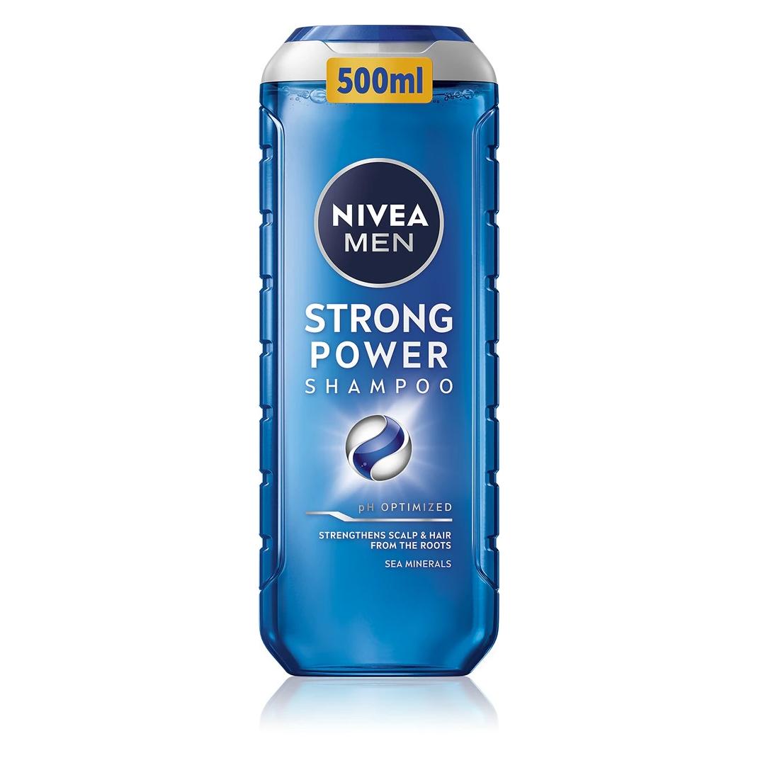 Nivea Men Strong Power Shampoo For Men 500ml (Flüssiges Shampoo, 500 ml) (61028228)