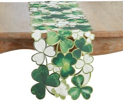 Saro Lifestyle "Clovers Table Runner - 13""x72"""