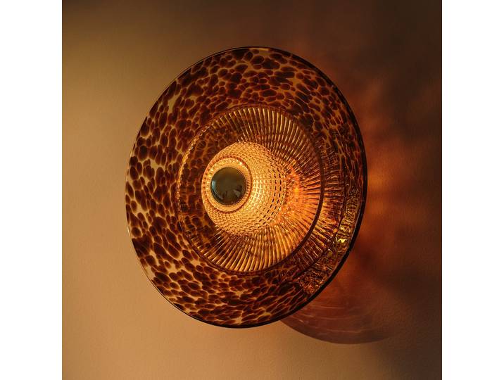 Disco Rama Wandleuchte, braun, Glas, E27 - Design By Us - Wohnzimmer - Einflammig