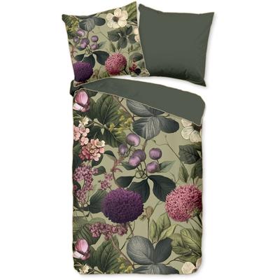 Wendebettwäsche DESCANSO "Onaz", grün, B/L: 200cm x 200cm, 1 Stk., 2 Stk., Renforcé, B/L: 80cm x 80cm & 80cm x 80cm, 3 Stk., Renforcé, Obermaterial: 100% Baumwolle, Bettwäsche, Wendebettwäsche, Satin, Reißverschluss, Paspel, Biese, Wendeoptik, Luxe,...