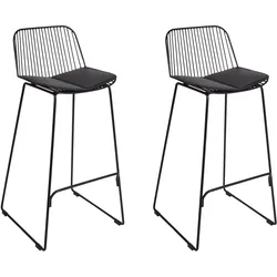 BARSTUHL 2er-Set Metall Schwarz Pensacola