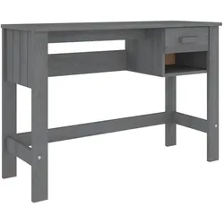 vidaXL Schreibtisch HAMAR Dunkelgrau 110x40x75 cm Massivholz Kiefer