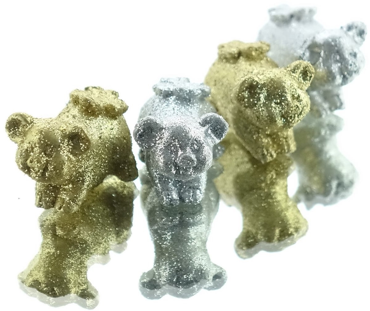 Riffelmacher & Weinberger Geluksvarkentjes Goud en Zilver, 4 stuks, 3 cm