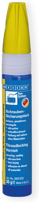 WEICON Schraubensicherungslack, Plombierlack, 30 g, gelb (RAL 1021) (30021030)