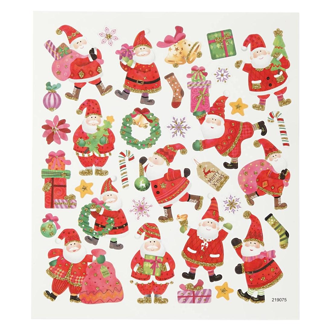 Creativ Company Stickers, Playful Santa, sheet 15x16,5 cm, 1 sheet (1 Sticker) (288611)
