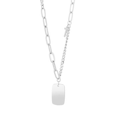 Kette mit Anhänger ADELIA´S "Unisex Edelstahl Halskette mit Anhänger unbekannt cm", silber, Halsketten, Damen, unbekannt, Edelstahl