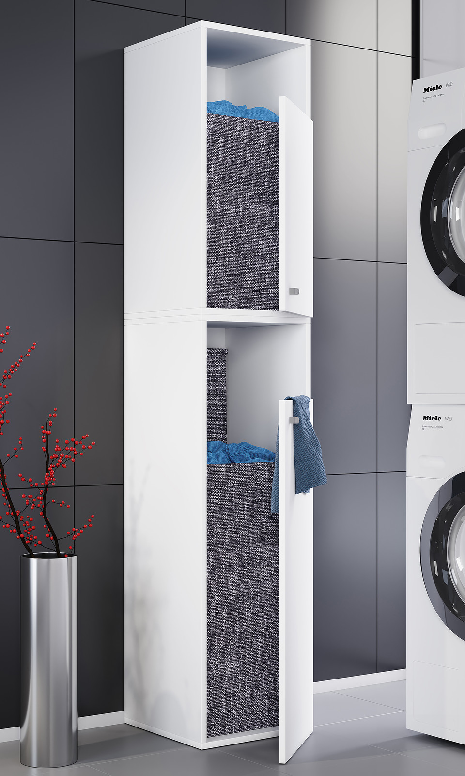 home24 Hoge kast Dreso wit