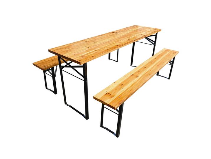 Svita Biertischgarnitur Holz, Braun, Gartenmöbel, Gartengarnituren, Gartenmöbel-Sets