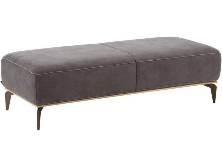 Valnatura Hocker 16580 Sprint, Mokka, Metall, rechteckig, 151x44x61 cm, Goldenes M, Lederauswahl, Stoffauswahl, Wohnzimmer, Hocker, Sitzhocker