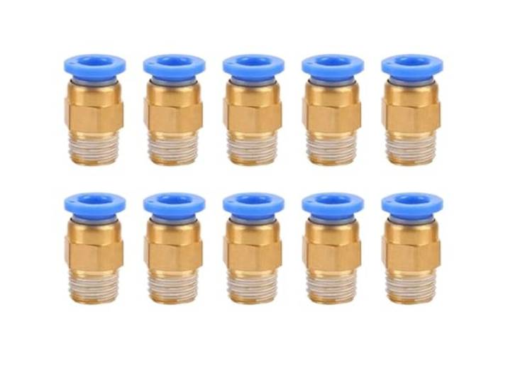 10PCS Pneumatische Luft Anschluss Fitting PC 4mm 6mm 8mm 10mm 12mm Gewinde 1/4 1/8 3/8 1/2 schlauch Armaturen Rohr Schnell Anschlüsse(8mm,3/8 )