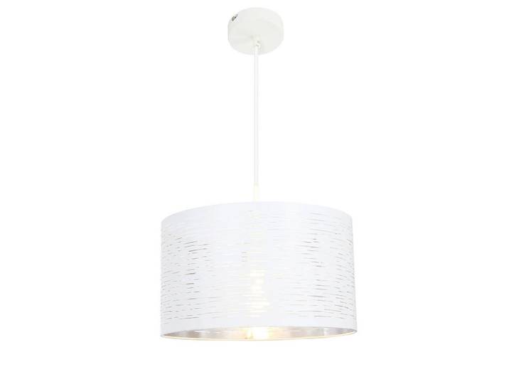 Globo Hängeleuchte, Weiss, Chromfarben, Metall, Kunststoff, rund, 120 cm, beliebig kürzbar, Lampen & Leuchten, Innenbeleuchtung, Hängelampen, Pendelleuchte