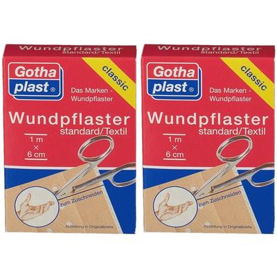 Gothaplast Wundpfl.stand.6 cmx1 m geschnitten 2x 2x1 St Pflaster