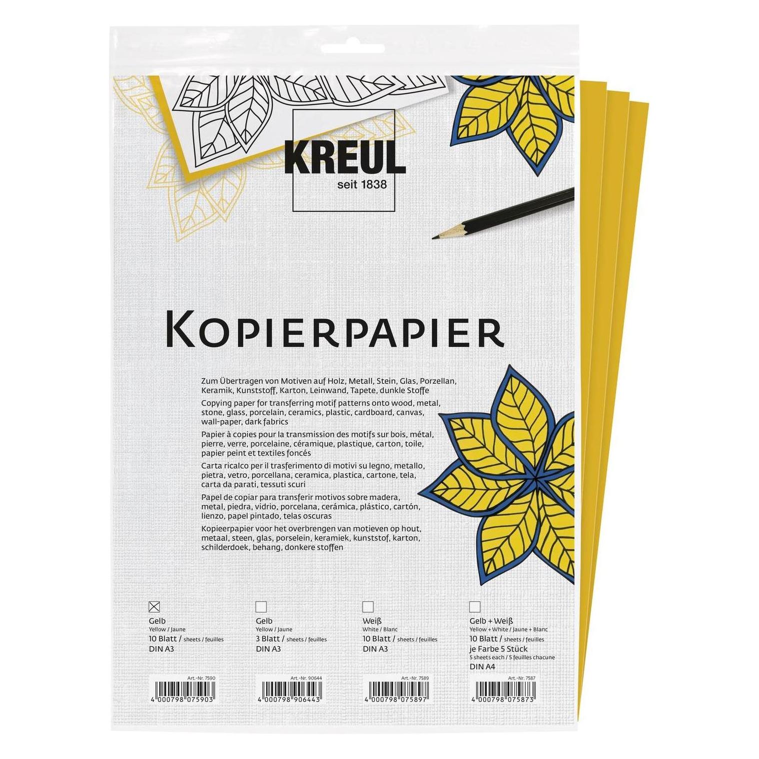 Kreul Kopierpapier Gelb 3 Bögen DIN A3 (A3) (37884466)