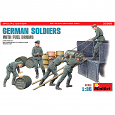 MiniArt - German Soldiers with Fuel Drums - Special Edition - 1:35 - 5 Figuren 310958