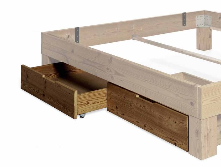 CURBY 2er Set Bettschubladen für 4-Fuß-Bett, Material