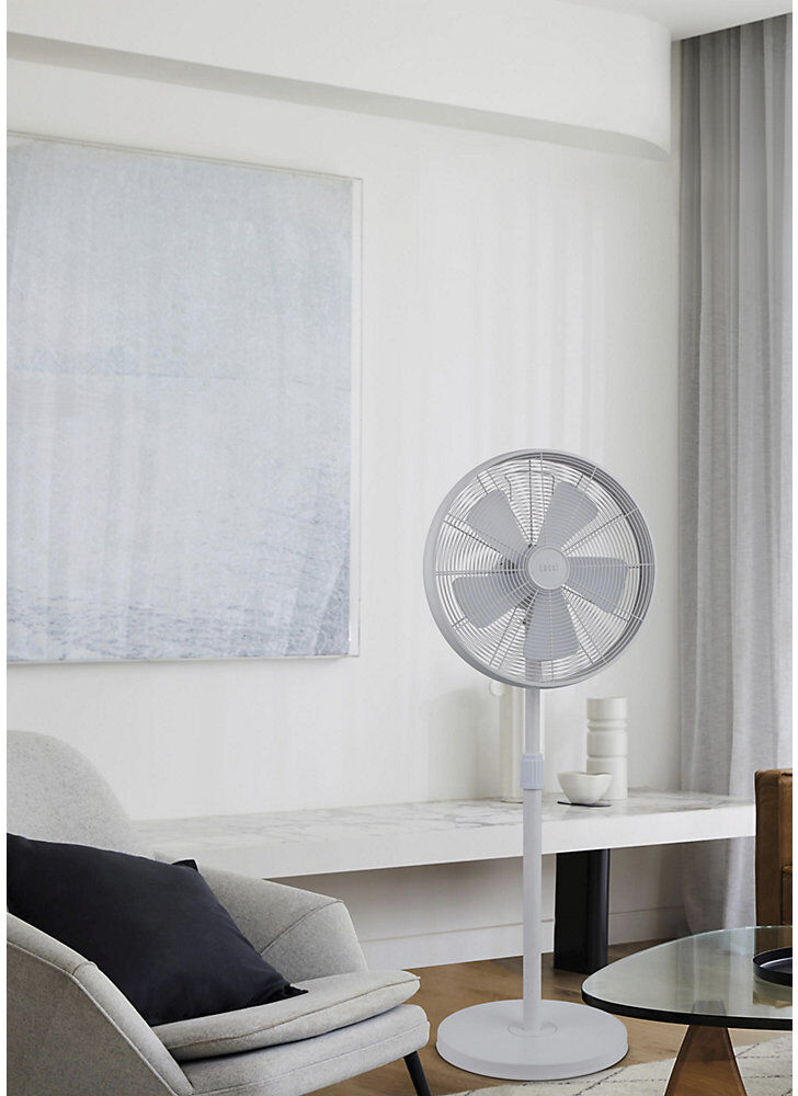 kaiserkraft Standventilator BREEZE, mit Schwenkkopf, inkl. Fernbedienung, weiß