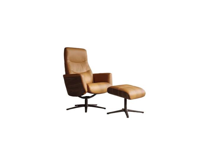 Kawola Relaxsessel Vanitas Kastanienbraun Leder Relaxfunktion, Kastanienfarben, Metall, Füllung: Schaumstoff, 75x108x86 cm, Wohnzimmer, Sessel, Relaxsessel