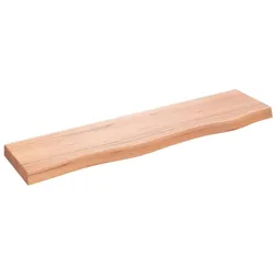 vidaXL Wandregal Hellbraun 80x20x4 cm Massivholz Eiche Behandelt