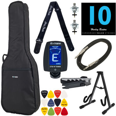 Harley Benton Accessory E-Guitar Pack Schwarz