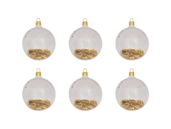 Weihnachtskugel Jenna 6er Set - Farbe: transparent - Material: Glas - 949