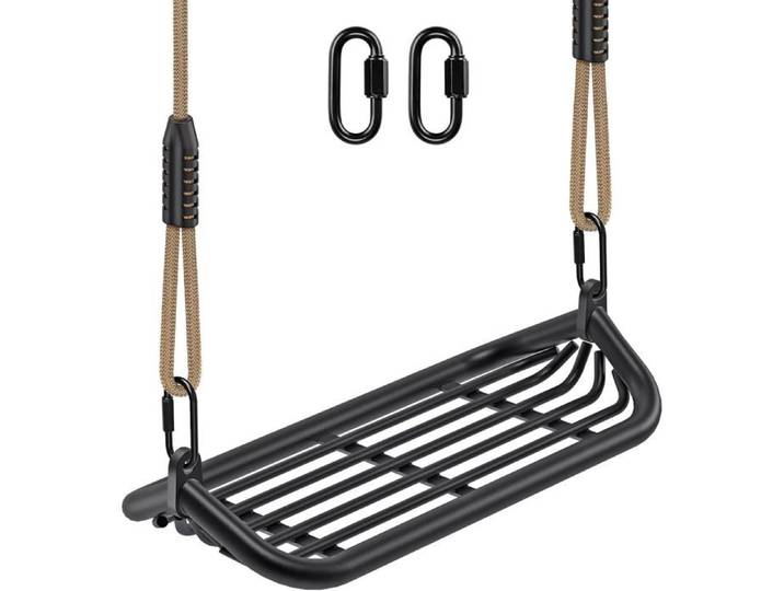 Balancelle Robuste 43 2 cm Cadre Métal Corde Réglable Connexion Rapide - Siège Balançoire Enfants/Adultes Intérieur/Extérieur