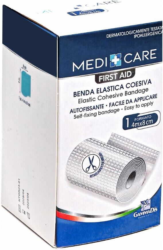 GAMMADIS FARMACEUTICI Srl Benda Coesiva 8x4000cm - GammaDis - Fasciatura autoadesiva elastica