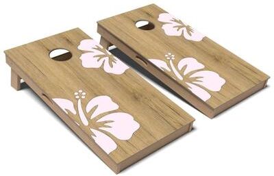 Skip's Garage Hibiscus Surf Cornhole Board Set