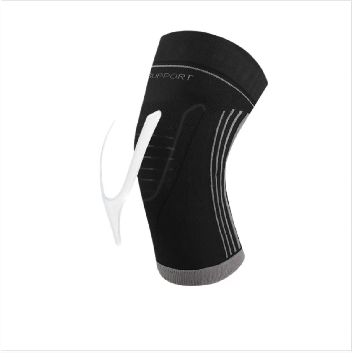 INF Sommerleichte Patella-Kniebandagen (Paar) – Leichte Kompressions-Kniebandage mit Y-Silikon für Laufen, Radfahren & Training L