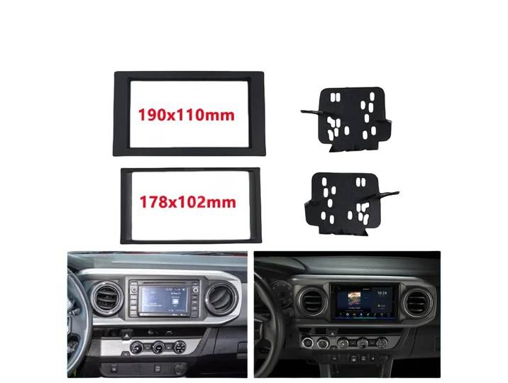 Kit de tableau de bord stéréo de voiture 7 2DIN pour Toyota Tacoma 2016+ - Panneau de montage radio