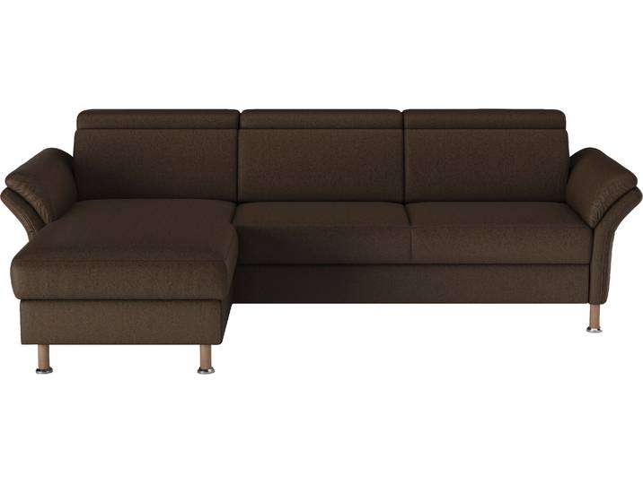 Ecksofa, Luxus-Microfaser, Dunkelbraun, 260×172 cm, Mit Motorischen Funktionen, Klassisch, Home-affaire