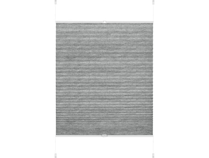 Plissee GARDINIA EASYFIX Lilly Green Gr. 2, grau (grau, weiß), B:40cm H:130cm, Obermaterial: 100% Polyester, Plissees, Plissee, mit Recyclingmaterial