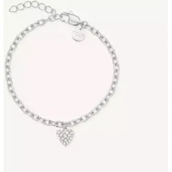 ROSEFIELD - ARMBAND - Massives Herz - silber