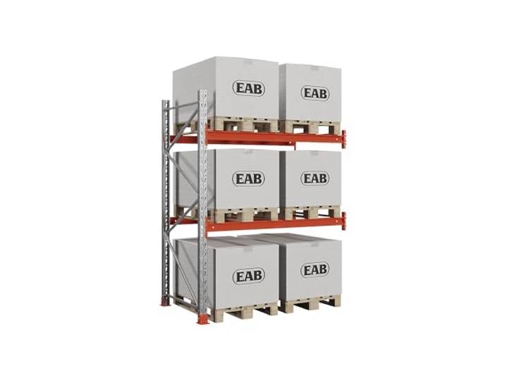 Kaiser + Kraft Palettenregal Space Verzinkt/orange, HxBxT 2500 x 1940 x 1100 mm, Fachlast 2000 kg, Anbauregal