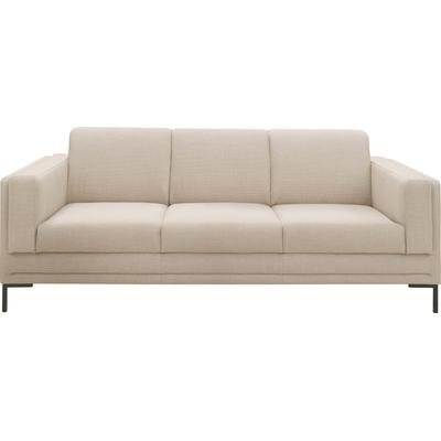 3-Sitzer "LOOKS VII", beige, B:210cm H:82cm T:90cm, 100% Polyester, LOOKS BY WOLFGANG JOOP, Sofas, klare Linien, edles Design