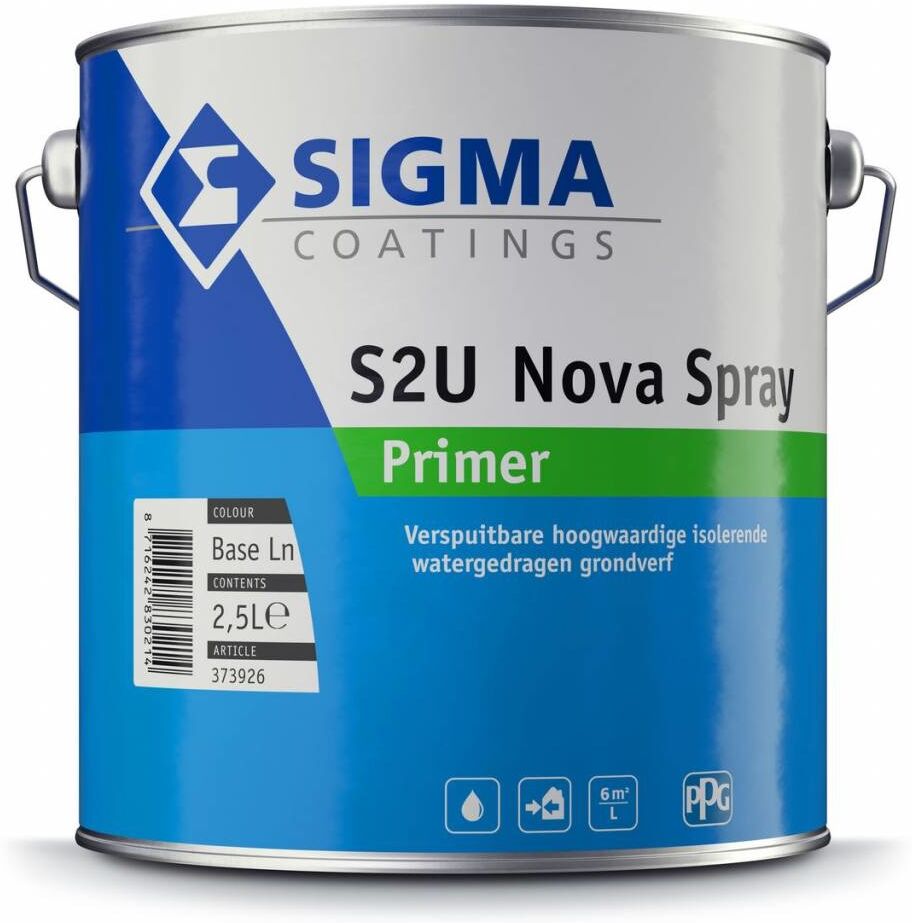 Sigma S2U Nova Spray Primer 2,5 liter - Wit   8716242830214   Verf