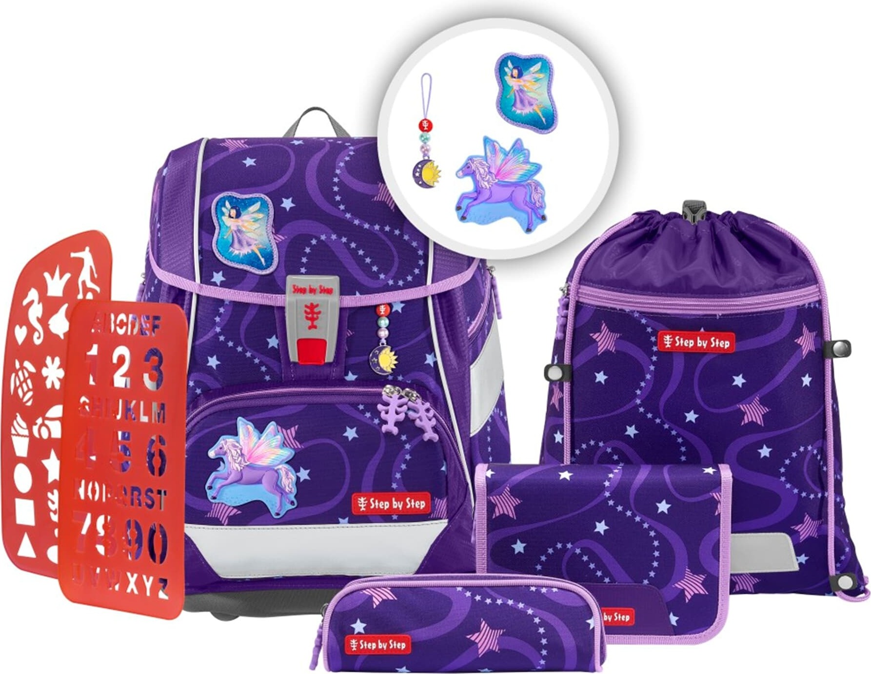 Step by Step Ranzen-Set 2IN1 PLUS, 6-teilig