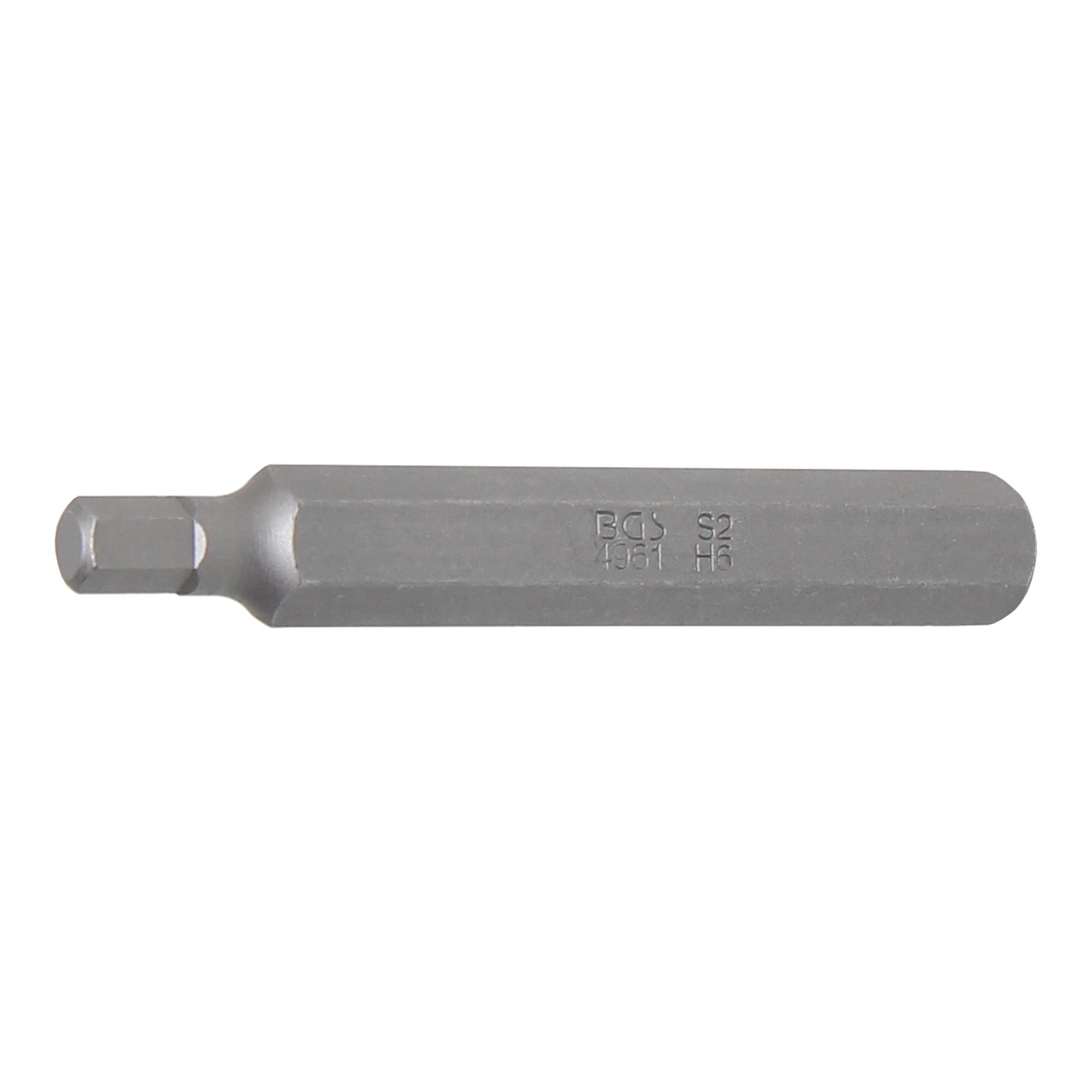 BGS Bit Länge 75 mm Antrieb Außensechskant 10 mm Innensechskant 6 mm ; BGS technic (4961)