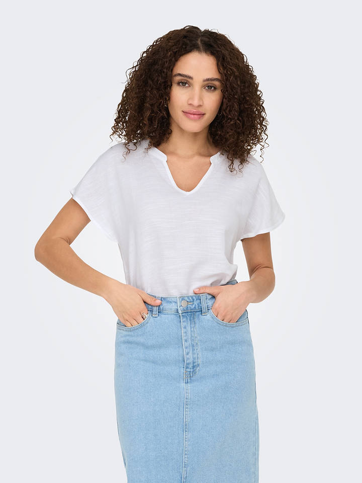 JDY Bluse in Weiß - S