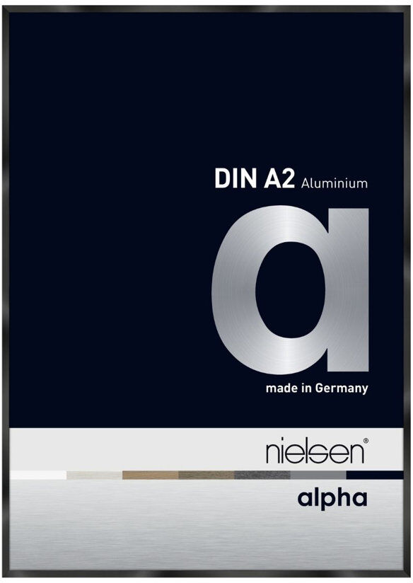 Nielsen Home nielsen Alpha Aluminium Picture Frame Jet Polished Black 42cm W x 59.4cm H
